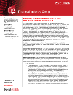 Emergency Economic Stabilization Act of 2008