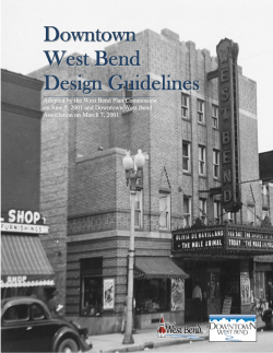 Downtown West Bend Design Guidelines
