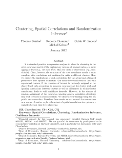 Clustering, Spatial Correlations and Randomization Inference