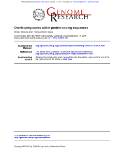Overlapping codes within protein-coding sequences