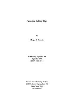 Factories Behind Bars - National Center for Policy Analysis