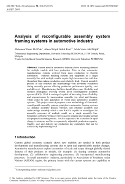 Analysis of reconfigurable assembly system framing systems in