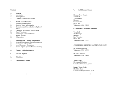 Contents 1. General 1.1 Introduction 1.2 Opening Times 1.3