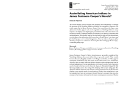 Assimilating American Indians in James Fenimore Cooper`s Novels?1