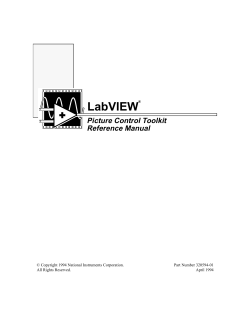 LabVIEW Picture Control Toolkit Reference Manual