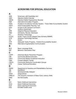 SPED Acronyms