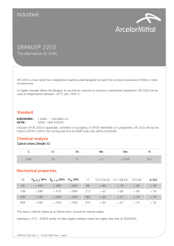 Industeel URANUS&reg; 2202 - Ta Chen International
