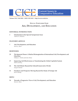 Current Issues in Comparative Education