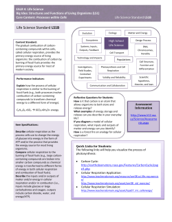 Life Science Standard LS1B