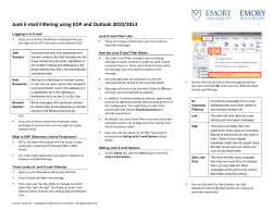 Junk E-‐mail Filtering using EOP and Outlook
