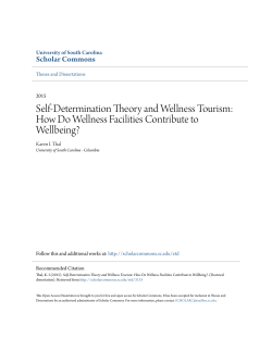 Self-Determination Theory and Wellness Tourism