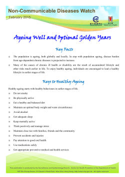 NCD Watch February 2015 - Ageing Well and Optimal Golden Years