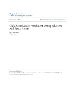 Child Sexual Abuse, Attachment, Dating Behaviors, And Sexual