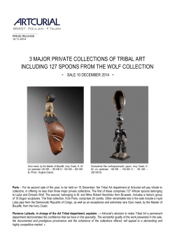 Artcurial | Press Release: 3 Major Private Collections of Tribal Art