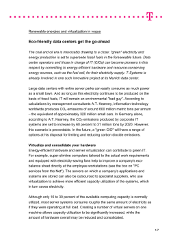 Eco-friendly data centers get the go-ahead - T