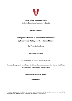 Endogenous Growth, Optimal Fiscal Policy and the Informal Sector