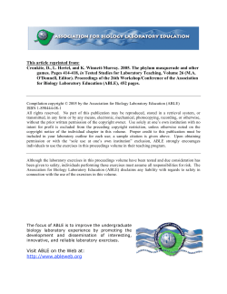 Full-text - Association for Biology Laboratory Education