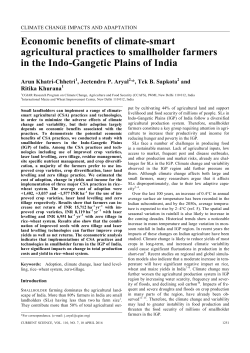 Economic benefits of climate-smart agricultural practices to