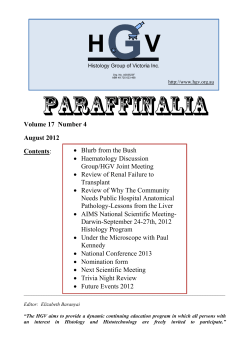 August - Histology Group of Victoria