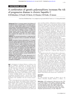 A combination of genetic polymorphisms increases the risk of