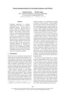 Neural Summarization by Extracting Sentences and Words