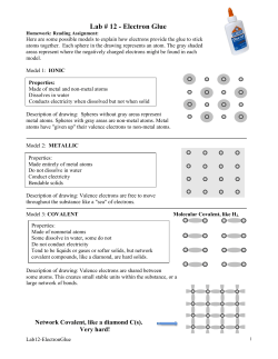 Lab # 12 - Electron Glue