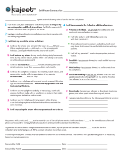 Cell Phone Contract for