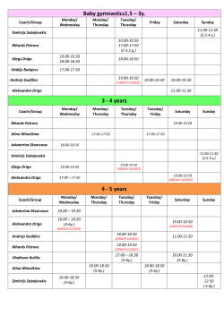 Baby gymnastics1.5 &ndash; 3y. 3 - 4 years 4