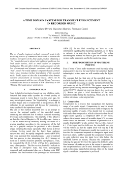 a time domain system for transient enhancement in
