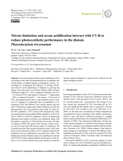 Nitrate limitation and ocean acidification interact