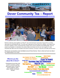 Dover Community Tea &ndash; Report