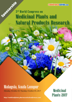 Medicinal Plants and Natural Products Research