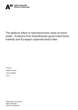 The spillover effect of macroeconomic news on - Aalto