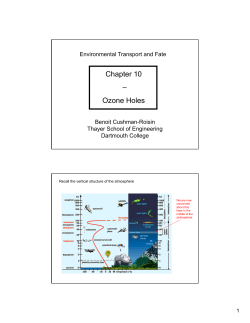 Chapter 10 Chapter 10 &ndash; Ozone Holes