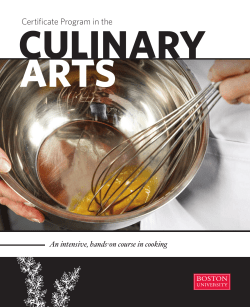 the certificate program in the culinary arts
