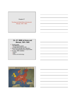 Ch. 27: WWII at Home and Abroad, 1941–1945