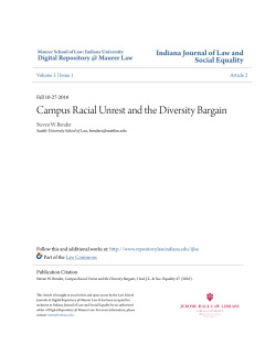 Campus Racial Unrest and the Diversity Bargain