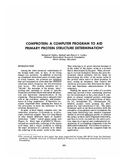 comprotein: a computer program to aid primary protein structure