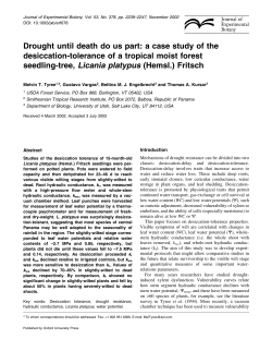 Drought until death do us part: a case study of the