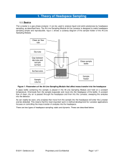 Theory of Headspace Sampling