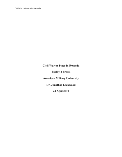Genocide or Civil War in Rwanda - Lockwood Analytical Method for
