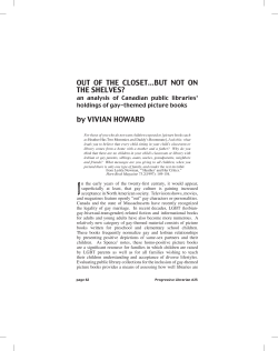 PL#25 - Out of the Closet...But Not on the Shelves? an analysis of