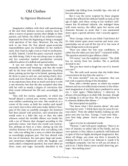 Old Clothes - Algernon Blackwood Stories