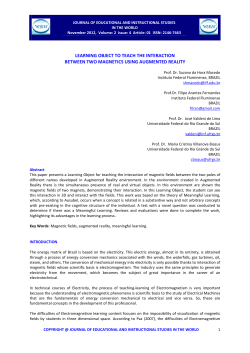 learning object to teach the interaction between two magnetics using