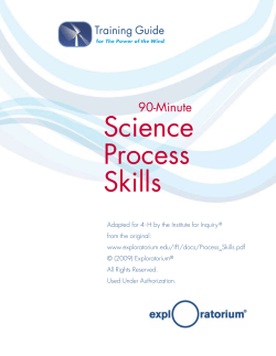 HANDOUT Process Skills - 4-H