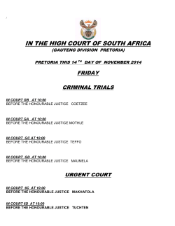 in the high court of south africa