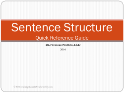 Sentence Structure
