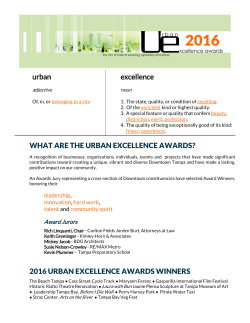 2016 Award Winners - Tampa Downtown Partnership