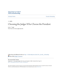 Choosing the Judges Who Choose the President