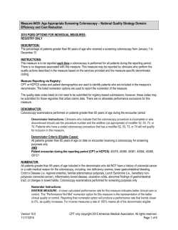 439: Age Appropriate Screening Colonoscopy